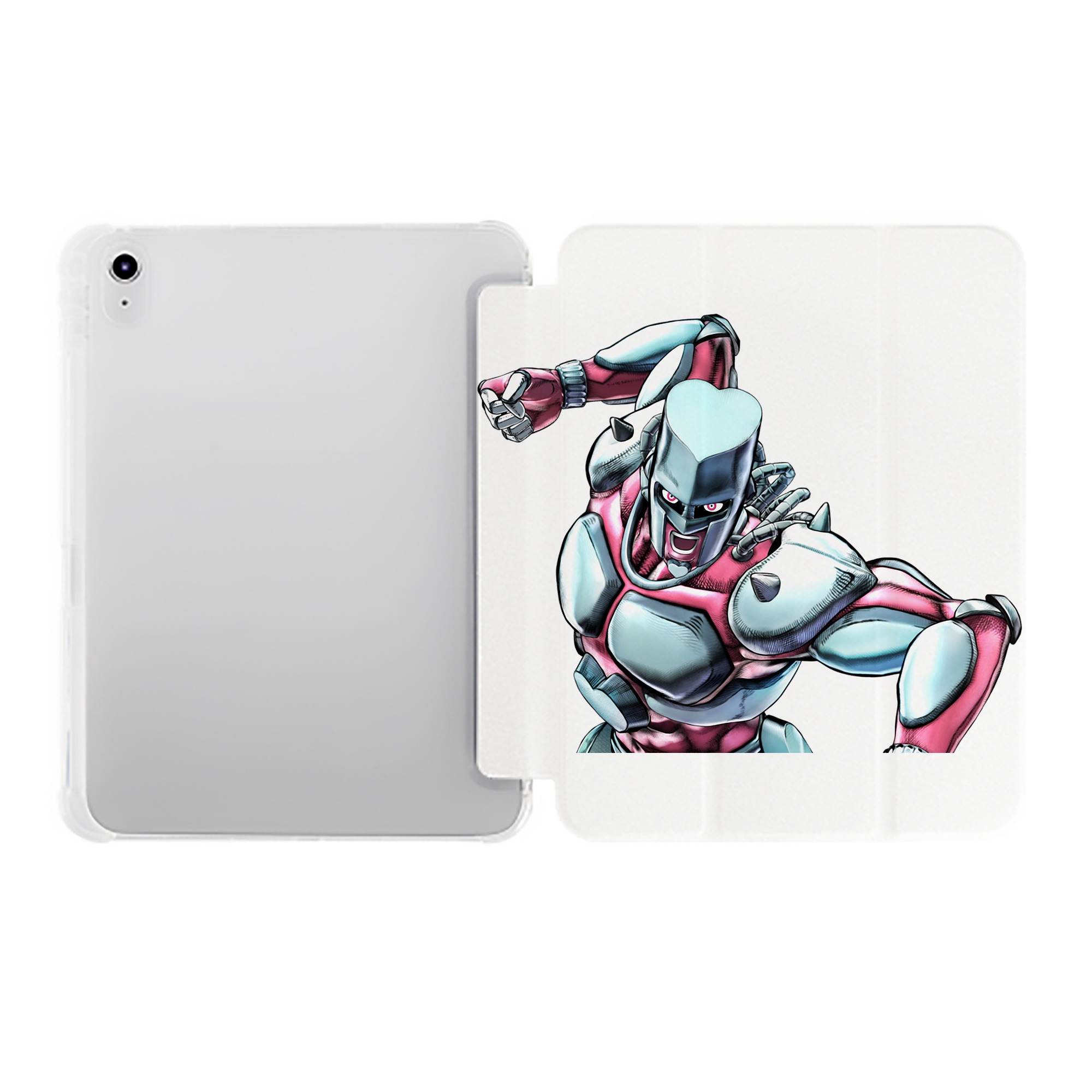 （画像用） ジョジョの奇妙な冒険 ひがしかた じょうすけ JoJo's Bizarre Adventure Higashikata Josuke IPad ケース ペン収納付き 三つ折りスタンド PUレザー×シリコン 対応機種9.5/10.5/10.9インチ